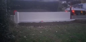 Création d'un muret enduit à Lannion